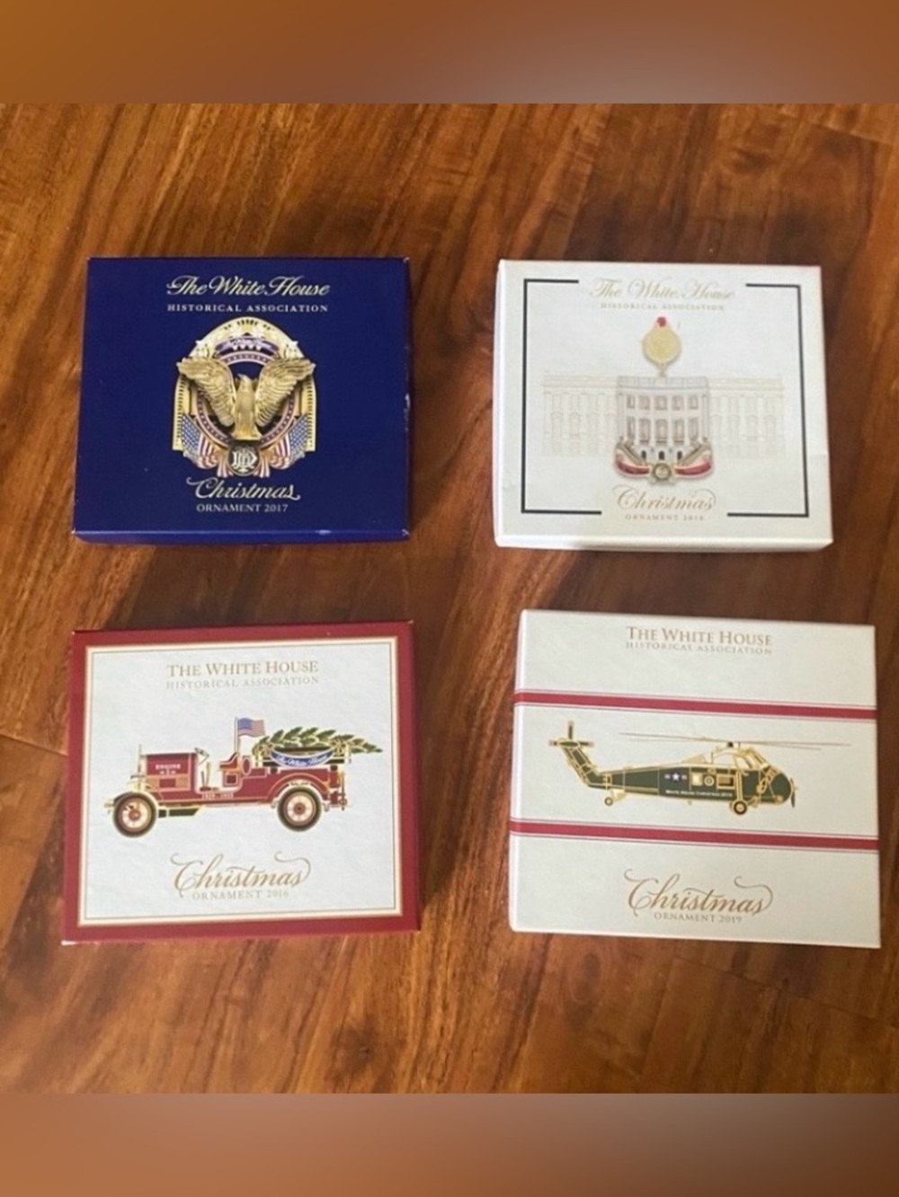 2016, 2017, 2018, 2019 White House Historical Association Christmas Ornaments